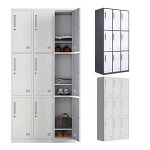 Ventes sur mesure <span class=keywords><strong>Prix</strong></span> bas Portes grises Armoire penderie en acier Casier <span class=keywords><strong>de</strong></span> rangement en métal avec serrure pour la maison Chambre à coucher Salle <span class=keywords><strong>de</strong></span> sport École Atelier - Product Image 3