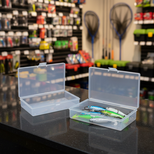 Clear Polypropylene <strong>Mini</strong> <strong>Storage</strong> <strong>Box</strong> With Hinged Lid &amp; Snap Closure Clear Plastic Organizer <strong>Storage</strong> <strong>Box</strong> - Product Image 2