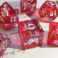MINI PLANET 16mm résine D6 jeu de dés fait à la main polyédrique RPG jeu de société personnalisé sculpté 7 pièces 6 faces mdn dés en gros personnalisé