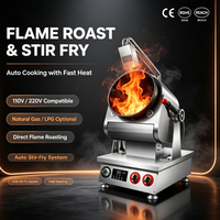 Robot de cuisine automatique à gaz électrique, cuisinière commerciale, restaurant, wok à gaz, sauté, pot rotatif, équipement, fonction minuterie