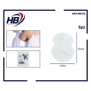 Patchs jetables pour les aisselles, 6 paires, 9,5x12,5 cm, pour l'absorption de la transpiration - Product Image 1