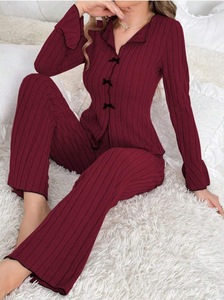 Ensemble de pyjama deux pièces décontracté et confortable pour femmes, vêtements d'intérieur tendance et chauds pour l'été, pouvant être portés à l'extérieur - Product Image 3
