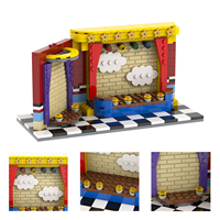 Peluches FNAF Stage, figurines Freddy Foxy, ensembles de blocs de construction, kits DIY, briques MOC, jouets pour enfants, Mould King MOC1423