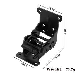 Bisagra de puerta de diseño industrial con bloqueo automático de 180°, soporte plegable de cierre suave, patas de mesa de metal de 2 mm de espesor para el hogar, sala de estar, hotel - Product Image 6