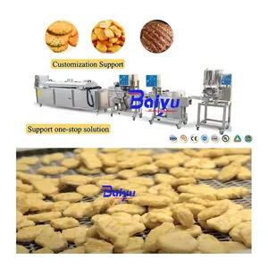 Baiyu Commercial Full Automatic Stainless Steel Chicken Nuggets Burger Patty Production Line Meat Processing Machinery for Sale