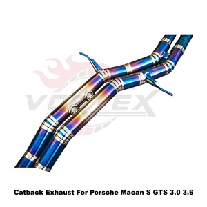 Vortex Burnt Titanium Full <b>Exhaust</b> System With Vacuum Valve For Porsche Macan S GTS 3.0 3.6 Racing - Product Image 3