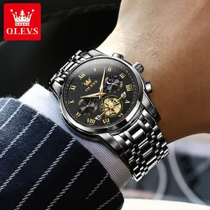 OLEVS 2859 Quartz Wristwatch Fashion Business Men's Stainless Steel Watch Masculino Watch OEM LOGO