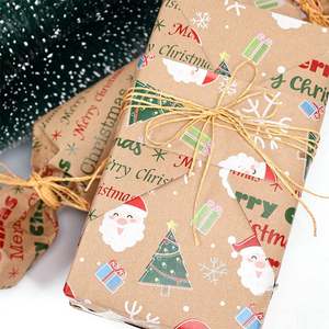 2025 Kraft <b>Paper</b> Double Side Printing <b>Wrapping</b> <b>Paper</b> 43 *1000 cm <b>Christmas</b> <b>Wrapping</b> <b>Paper</b> Packaging - Product Image 5