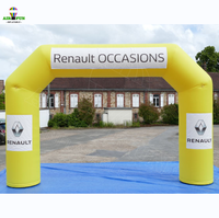 AIRFUN Arc de ligne d'arrivée gonflable en PVC noir scellé à l'air de haute qualité