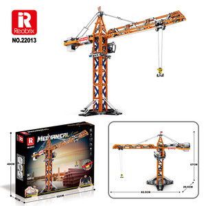 22013 Mechanical Power Tower Crane Engineering Remote Control Building <b>Block</b> Model Assembly Children's Educational Toy - Product Image 5