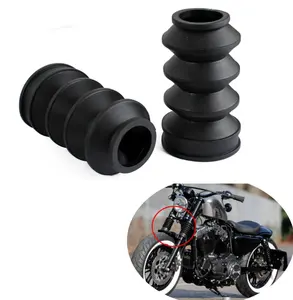 2x39mm motosiklet kauçuk çatal bekçi Harley HD Sportster XL Dyna FXR Bobber