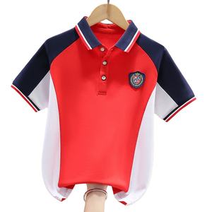 Alta calidad al por mayor patrones personalizados 100% algodón uniforme escolar guardería escuela niños niñas azul <span class=keywords><strong>Polo</strong></span> camisetas - Product Image 1