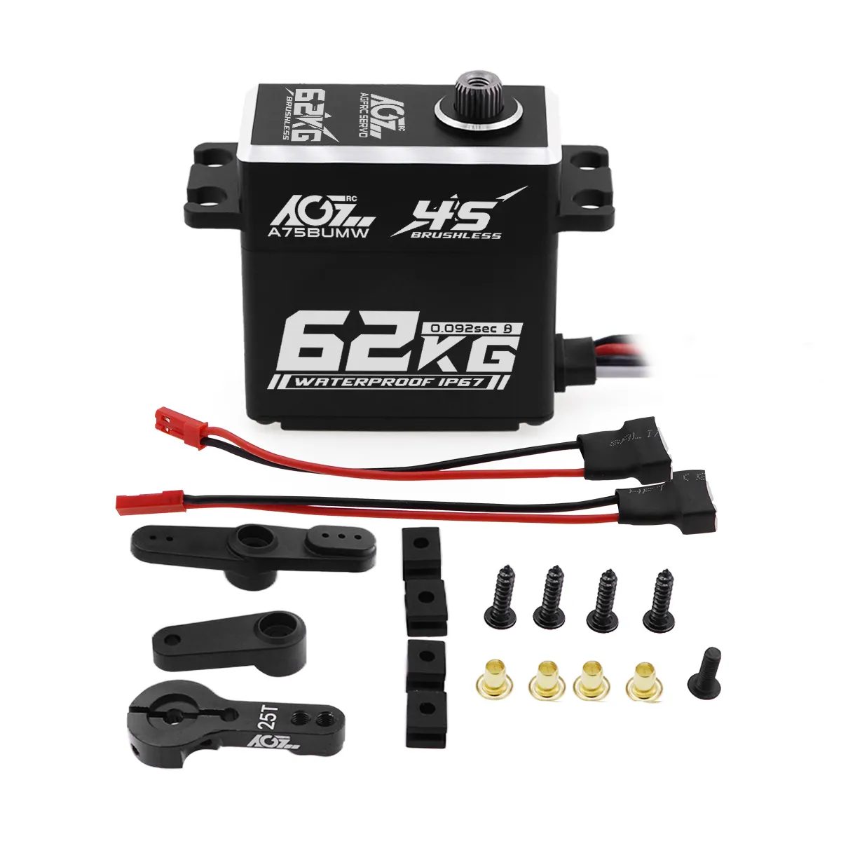 A75BUMW Ultra Torque 62KG 0.092Sec Brushless 4S Lipo Direct Budget Servo For RC Crawler Truggy