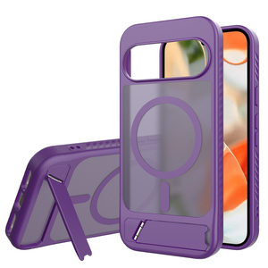 Coque rigide simple PC translucide avec chargeur sans fil magnétique pour Google Pixel 9/9 Pro béquille - Product Image 1