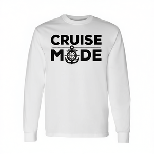 Cruise Mode Long Sleeve T-Shirt For Vacation <b>Travel</b> <b>Wear</b> - Product Image 3