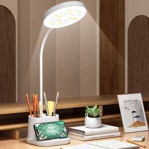 Lámpara de Escritorio LED Recargable por USB con Portalápices, Brillo Ajustable, Luz de Lectura, Lámpara de Mesa Inalámbrica - Product Image 6