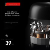 Congélateur vertical commercial isotherme en acier inoxydable à double température, quatre portes, grande capacité, armoire réfrigérée et congélateuse