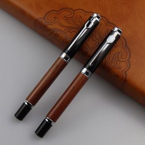 Stylo signature en bois personnalisé avec gravure de logo créatif, stylo à bille pour cadeau et publicité - Product Image 2