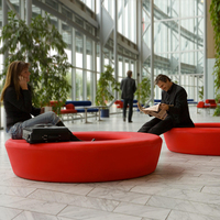 Fauteuil circulaire en fibre de verre, grand modèle, style Art déco moderne, pour décoration et assise, usage commercial extérieur, hôtels et parcs