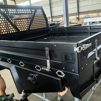 Plateau de camionnette TrailBlaze en aluminium - Personnalisé, noir, étanche, pour le rangement d'outils de voiture en extérieur