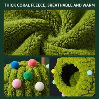 Nido de Felpa Coral de Ojos Grandes para Petauro del Azúcar y Hámster - Escondite Colgante con Marco de PP y Montaje con Tuerca de Mariposa 5.9in/15cm