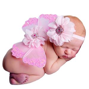 Accesorios de fotografía recién nacido alas de mariposa color sólido bebé Luna Llena fotografía flor alas Accesorios - Product Image 1