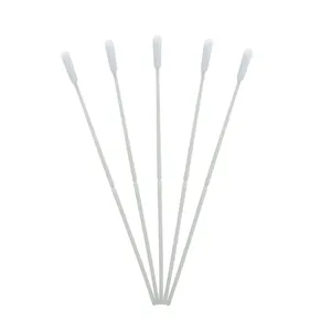 Iclean specimen collection dna sample male disposable swab stick flock nylon transport medical sterile throat test swabs