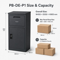 Boîte à colis extérieure autonome allemande Paketbox, armoire de livraison sécurisée pour colis