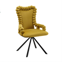 Chaise de salle à manger en velours, style populaire, haute durabilité, vente en gros d'usine, support OEM & ODM, pour mobilier de maison