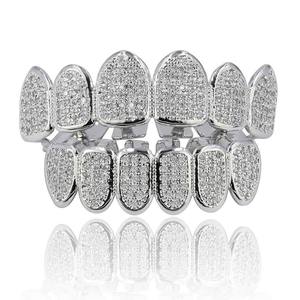 BES S925, Joyería Dental de Plata de Ley Chapada en Oro con Moissanita de Corte Ovalado, Grillz para Dientes Superiores e Inferiores, Estilo Hip Hop para Hombre, para Halloween - Product Image 2