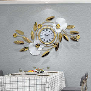 Reloj de pared de Metal 3D moderno, diseño de flores colgante de alta calidad para decoración del hogar para sala de estar, dormitorio, inspirado en la naturaleza - Product Image 2
