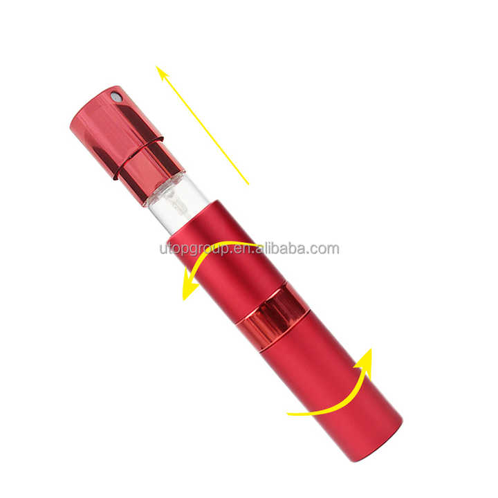5ml 8ml Mini Perfume Atomizer Refillable Perfume Bottles Travel Sized Aluminum Perfume Atomizer Twist up Spray Bottle