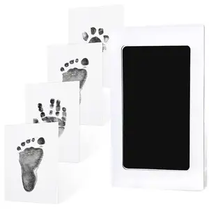 2023最新のインクレス手と足跡キット-赤ちゃんの手と足跡用のインクパッド-犬の足のプリントキット、犬の鼻のプリントキット