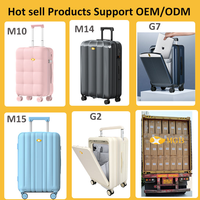 Nouvelle valise de voyage durable avec porte-gobelet USB, en ABS PC léger, rigide, à roulettes, tailles 20, 22, 24, 26, 28 pouces, personnalisable avec logo