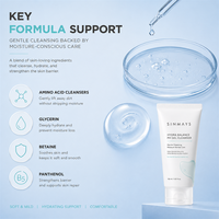 Nettoyant visage en gel pH équilibré Hydra, lavage doux, soin de la barrière d'hydratation, nettoyant visage hydratant quotidien