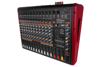 Amplificateur de puissance professionnel AOSHEN 2x350W 8/12 canaux, mixeur USB, deux microphones sans fil, 16 DSP, matériau métallique, alimentation fantôme 48V