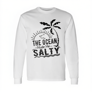 T-shirt à manches longues The Ocean Made Me Salty, design Beach Vibes - Product Image 2