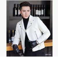 Veste de mode décontractée et confortable pour hommes avec col de baseball en cuir pelucheux en cuir souple pour hommes