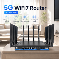 Routeur WiFi 7 Tri-bande 19000 Mbps avec routeur WiFi sans fil 2,4 GHz 5,8 GHz 6 GHz, routeur WiFi 7 5G, modem carte SIM 5G, routeur carte SIM 5G