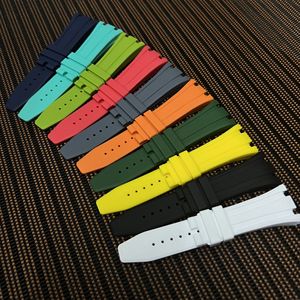 Correa de Reloj de Silicona para AP con Hebilla Plegable de 26mm 27mm para Relojes <span class=keywords><strong>Audemars</strong></span> y <span class=keywords><strong>Piguet</strong></span> 15400/26470/15703 con Ganchos - Product Image 3