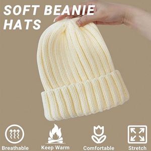 หมวกไหมพรมผู้หญิงแบบกำหนดเองสำหรับฤดูหนาว ขอบยางยืดสำหรับเล่นสกี - Product Image 5