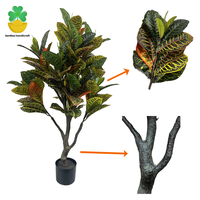 Arbre Banyan Doré H90cm Fabriqué à la Main Intérieur Extérieur Arbre Artificiel pour la Maison Mariage Noël Graduation Nouvel An Célébration