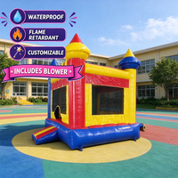 Château gonflable commercial personnalisé en PVC de grande taille, durable, avec toboggan, souffleur et tunnel aquatique