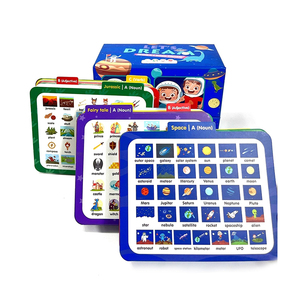 Bébé imprimé personnalisé abc pharmacologie <span class=keywords><strong>animaux</strong></span> parlant cartes flash jouets d'apprentissage des langues personnalisées cartes flash d'apprentissage - Product Image 4