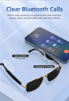 Nouvelle Arrivée 2026 Lunettes Audio Intelligentes, Traduction IA, Téléphone, Prévention de la Lumière Bleue, Lunettes Intelligentes à Traduction IA