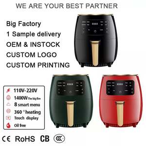 Freidora de Aire Multifuncional de Alta Capacidad de 6L y 1400W, Freidora de Aire Inteligente Digital Doble de Estilo Alemán, Venta Caliente de Fábrica - Product Image 4