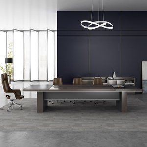 Table de réunion de bureau de forme rectangulaire intelligente au design moderne en panneau de bois pour l'école et la maison - Product Image 2