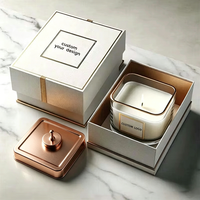 Individuelles LOGO und Verpackung Sojawachs Maßgefertigte Glaskerze Aromatherapie Duftkerze Luxus Raumduft Geschenkset
