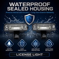 Lampe de plaque d'immatriculation OEM 6QD943021A, lampe de plaque d'immatriculation LED W5W T10, lentille transparente, boîtier noir pour VW Polo 9N 9N3 Hatchback