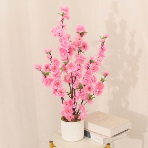 Plantes artificielles en pot pour l'extérieur, arrangement saisonnier, décoration florale artificielle, design créatif, plante artificielle en pot de cerisier - Product Image 5